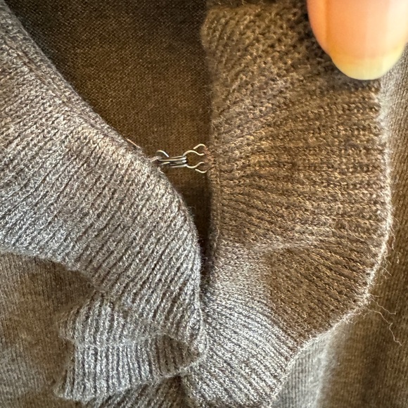 Ann Taylor ruffle collar sweater - Picture 3 of 7